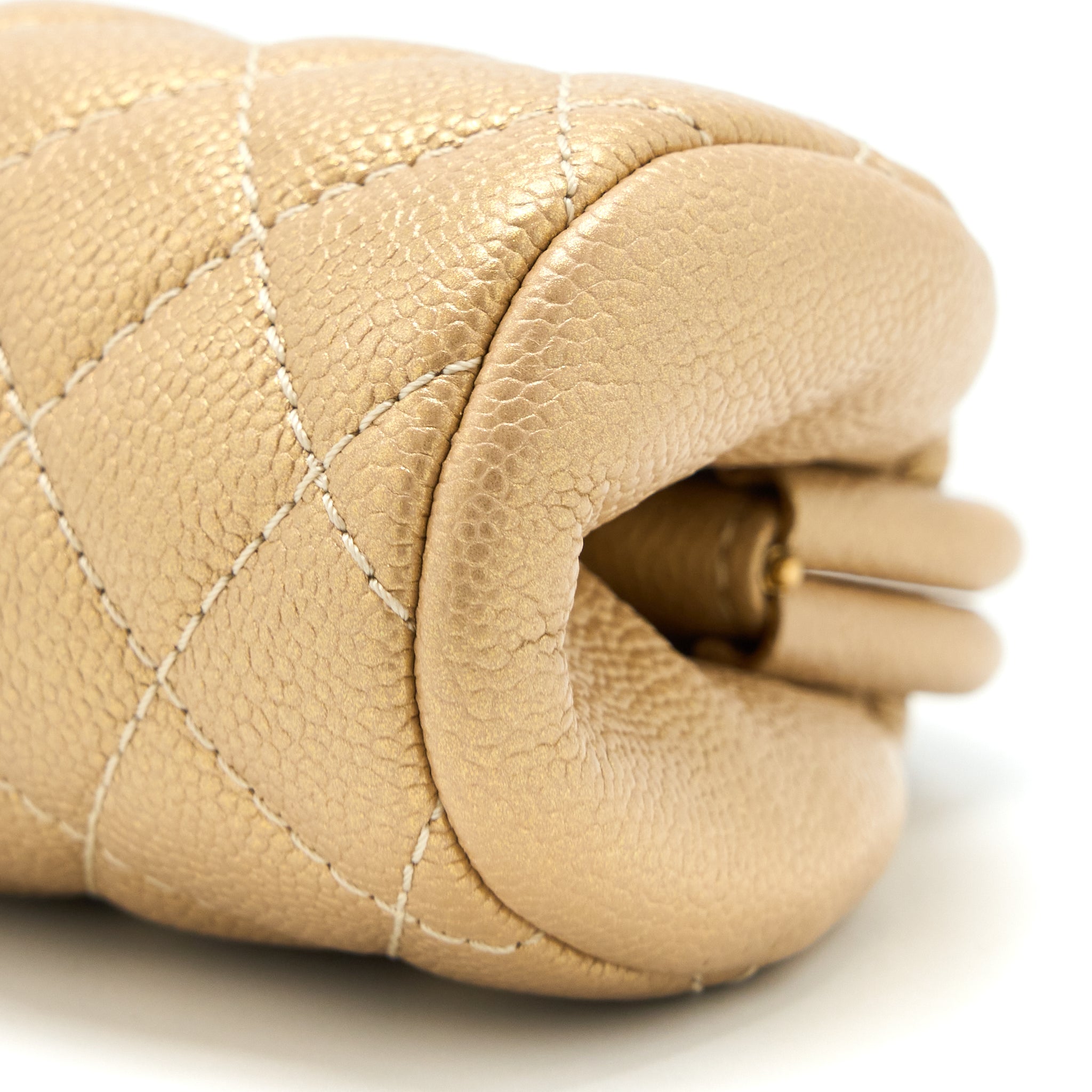 CHANEL TIMELESS CLUTCH CAVIAR GOLD BRUSHED GHW