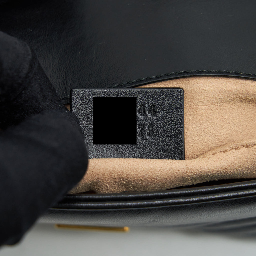GUCCI MINI MARMONT MATELASSE BAG BLACK GHW