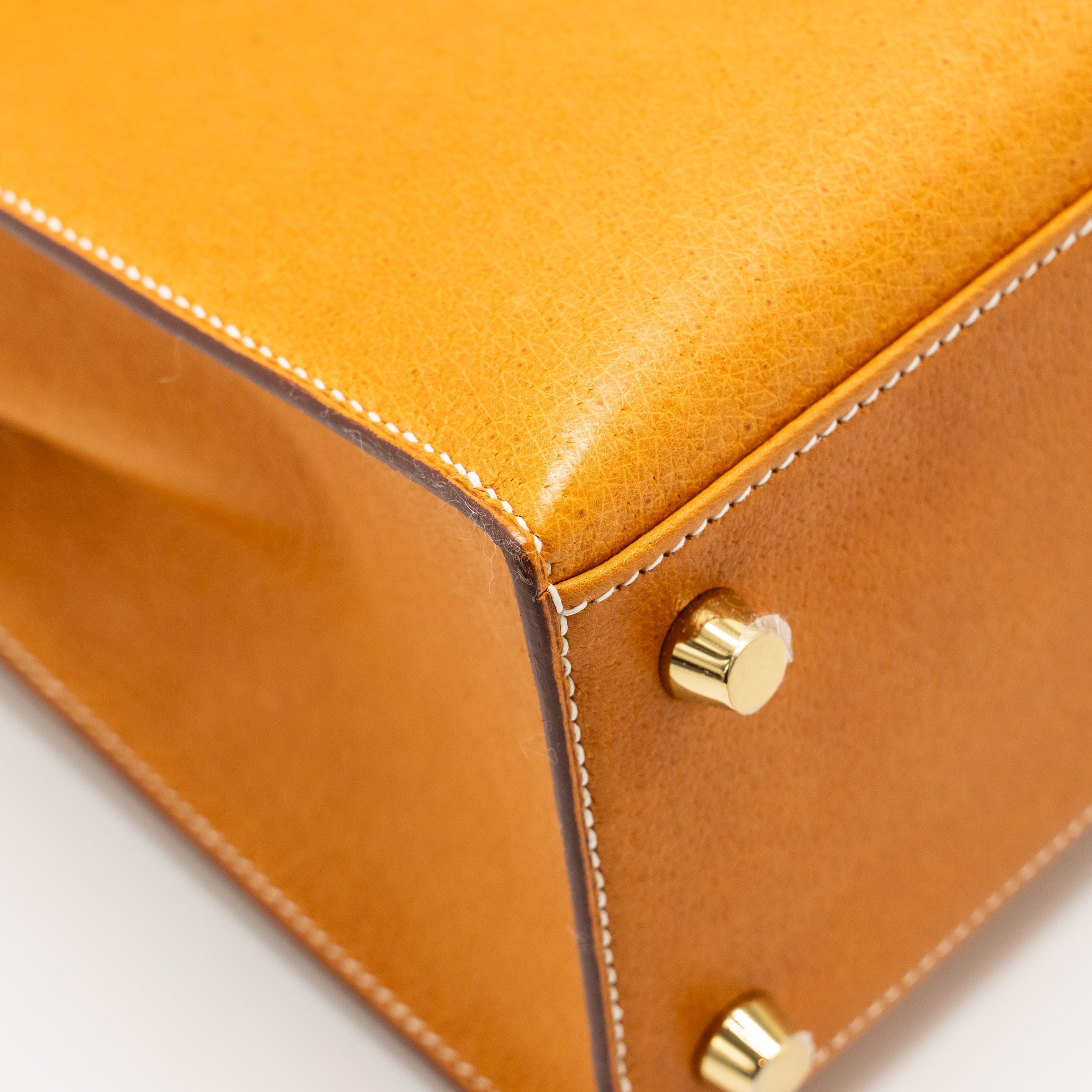HERMES KELLY 25 PEAU DE PORC TOFFEE GHW