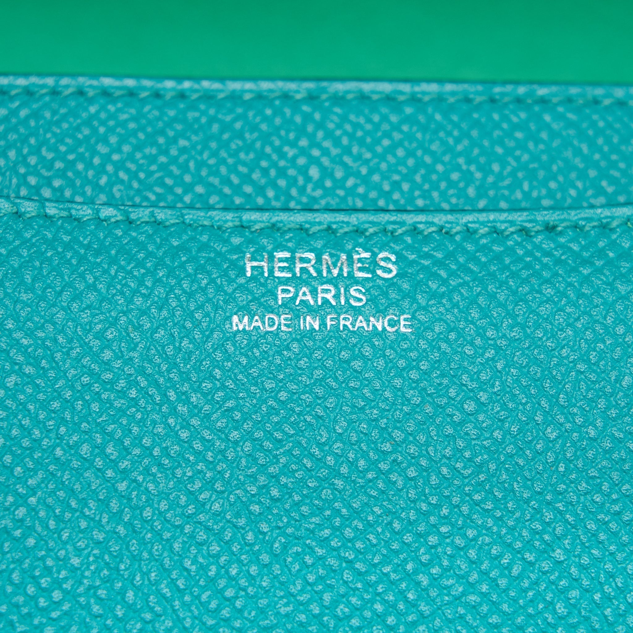 HERMES CONSTANCE 24 EPSOM 7F BLUE PAON/6W MENTHE ENAMEL HARDWARE