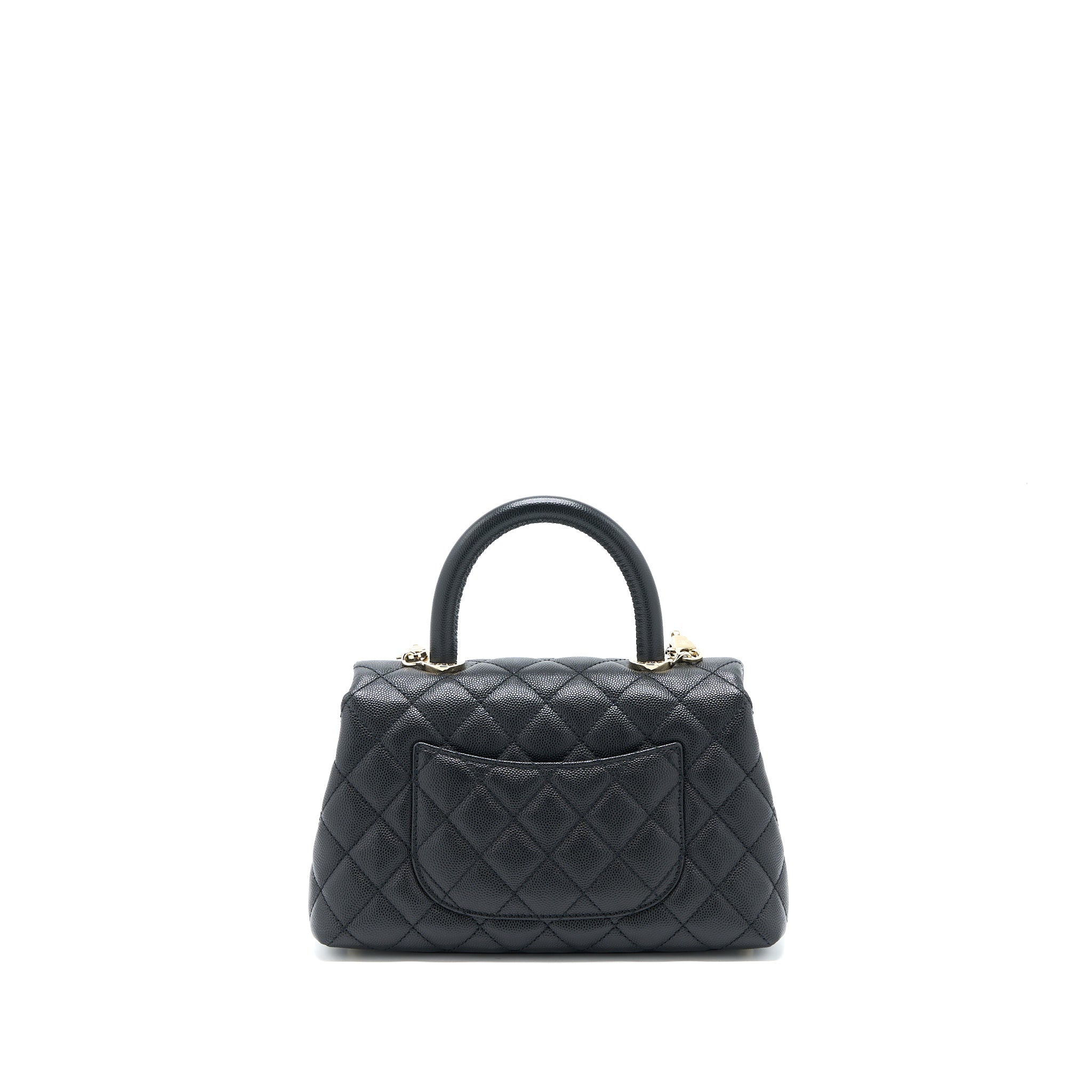 CHANEL SMALL COCO HANDLE CAVIAR BLACK LGHW