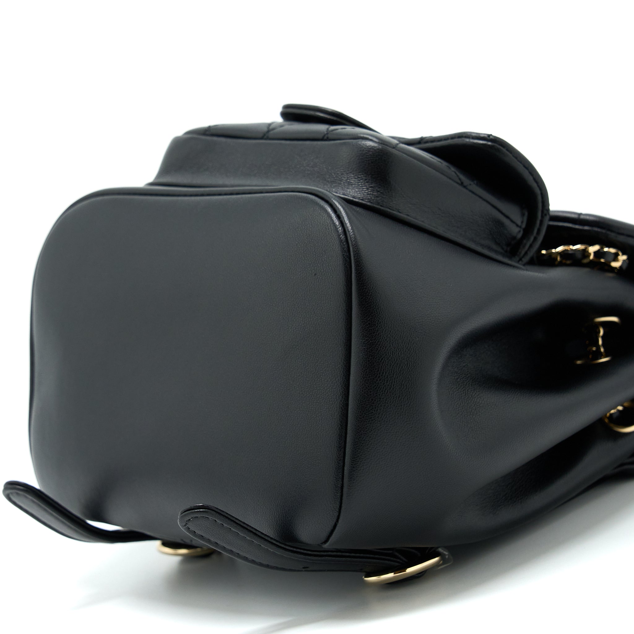 CHANEL DUMA MINI BACKPACK BLACK LGHW (MICROCHIP)
