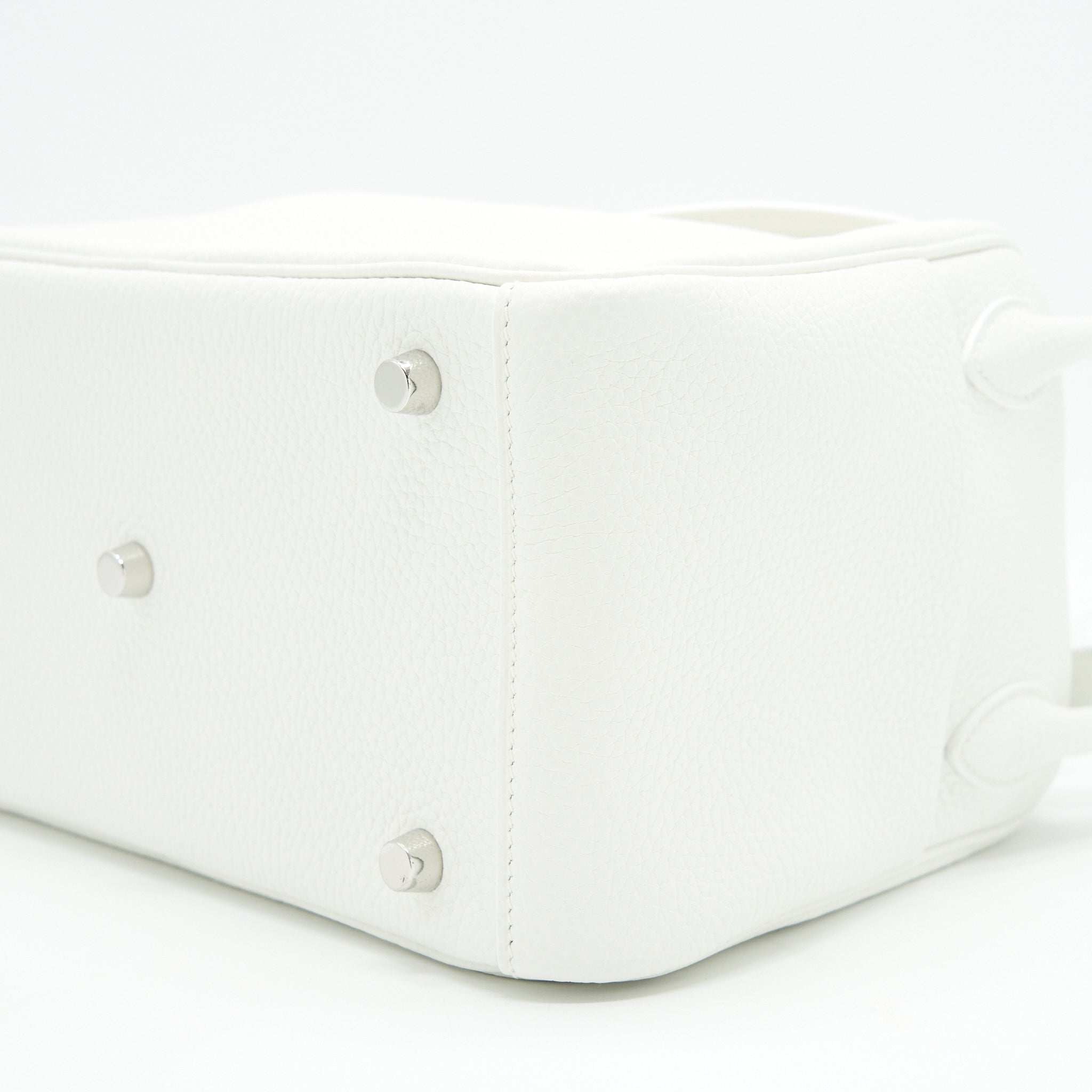 HERMES LINDY 26 CLEMENCE LEATHER BLANC WITH SHW