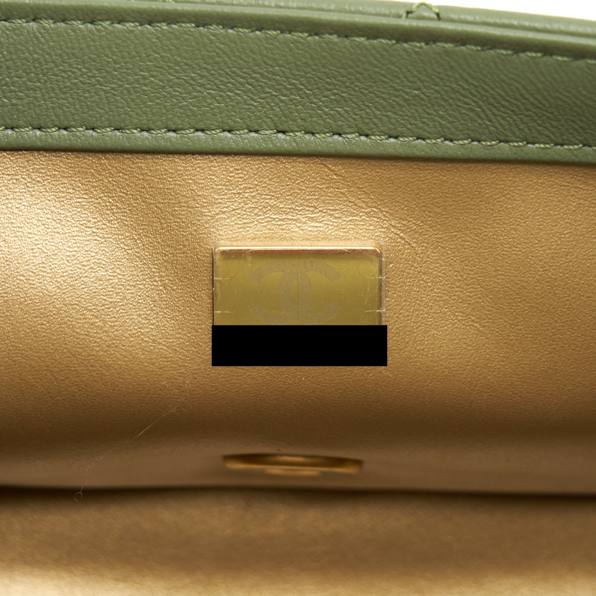 CHANEL PEAR CRUSH MINI RECTANGULAR FLAP BAG 21B LAMBSKIN GREEN GHW (MICROCHIP)
