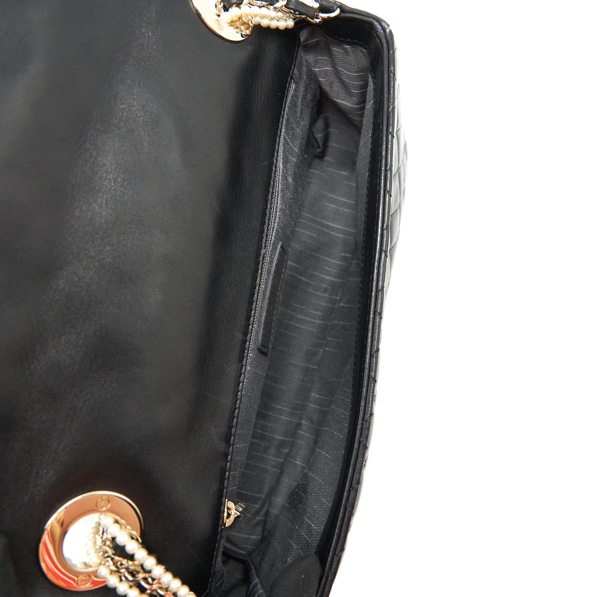 CHANEL WESTMINSTER SHOULDER BAG LAMBSKIN BLACK LGHW