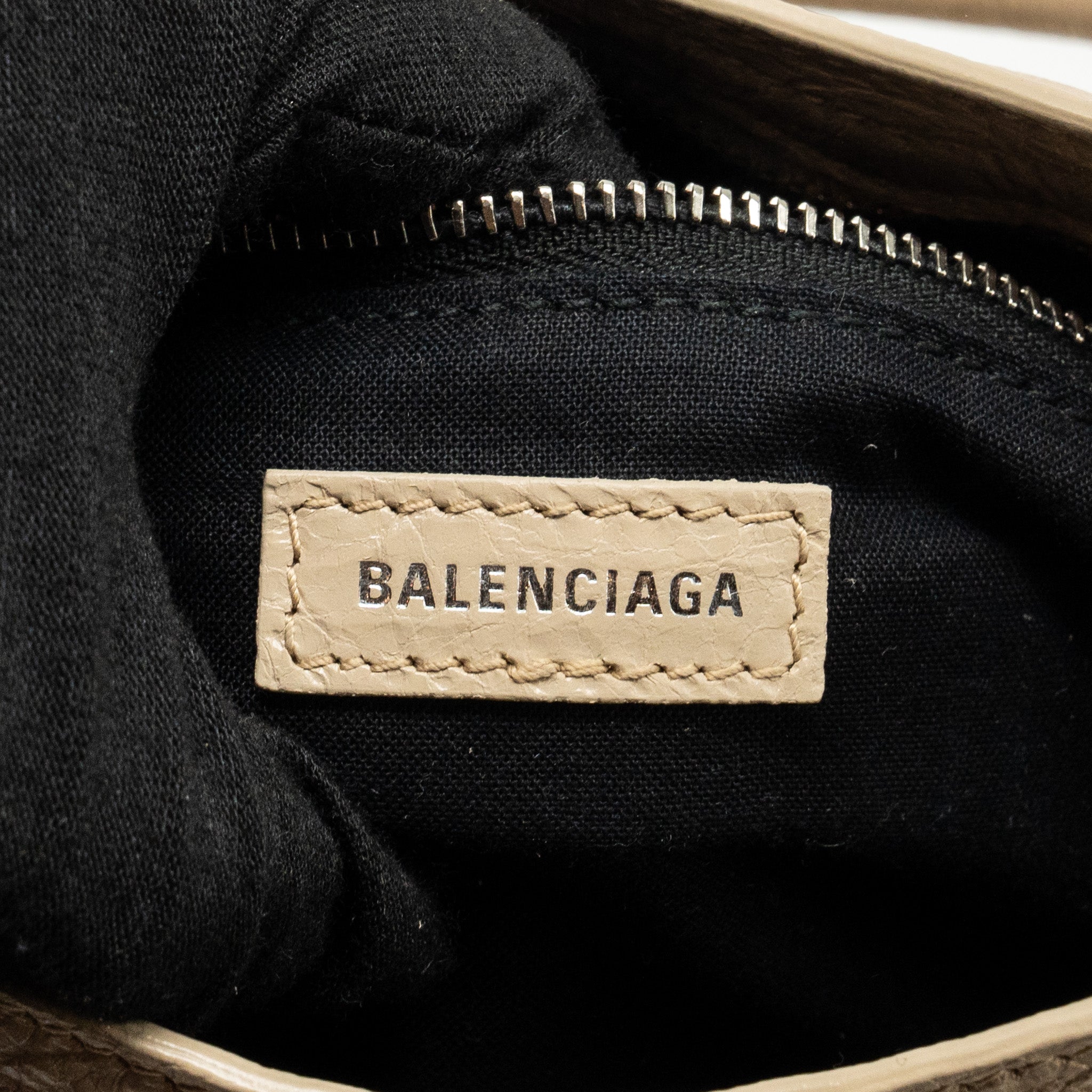 BALENCIAGA MINI CITY BAG CALFSKIN BEIGE SHW