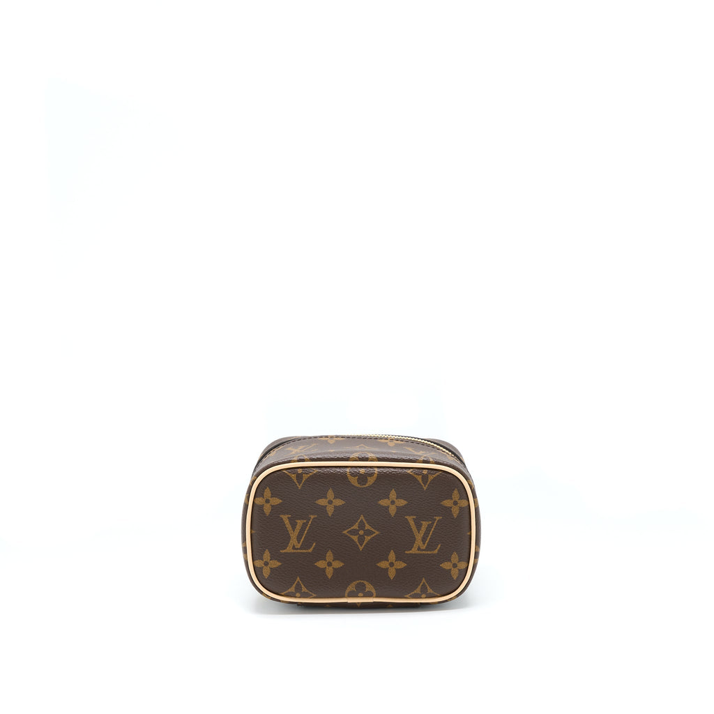 LOUIS VUITTON NICE NANO TOILETRY POUCH MONOGRAM CANVAS GHW
