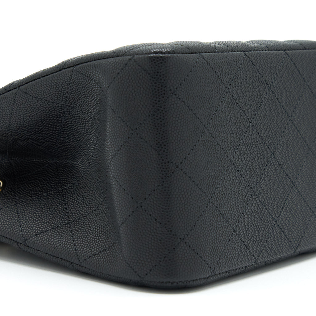 CHANEL 22S BUCKET BAG CAVIAR BLACK LGHW (MICROCHIP)