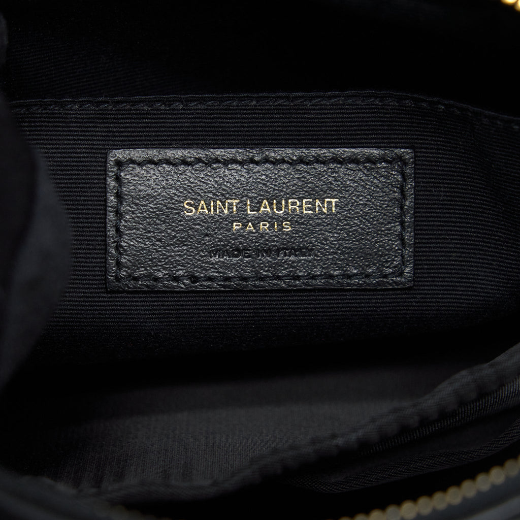 SAINT LAURENT/ YSL LOU CAMERA BAG CALFSKIN BLACK GHW