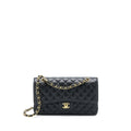 CHANEL MEDIUM CLASSIC DOUBLE FLAP BAG CAVIAR BLACK GHW