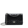CHANEL CLASSIC JUMBO DOUBLE FLAP BAG LAMBSKIN BLACK SHW