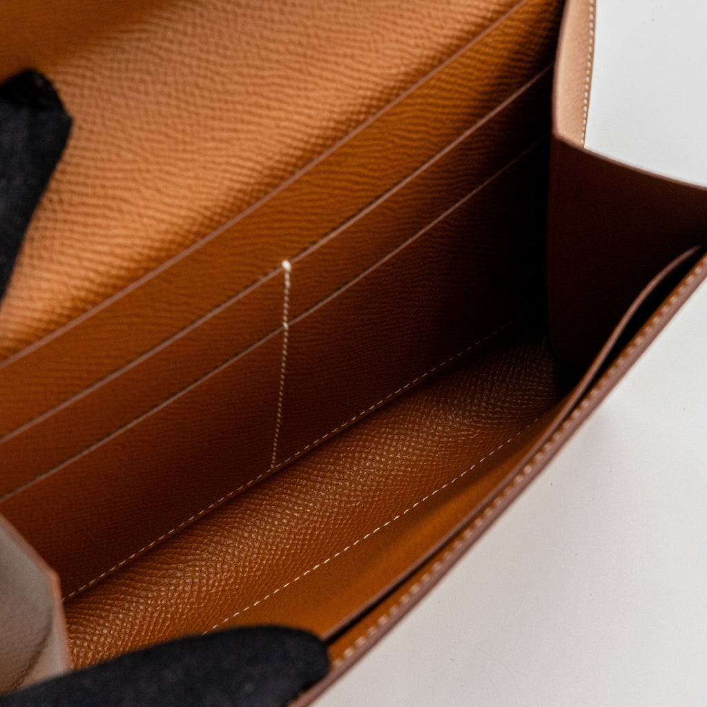 HERMES CLIC 16 WALLET EPSOM GOLD SHW