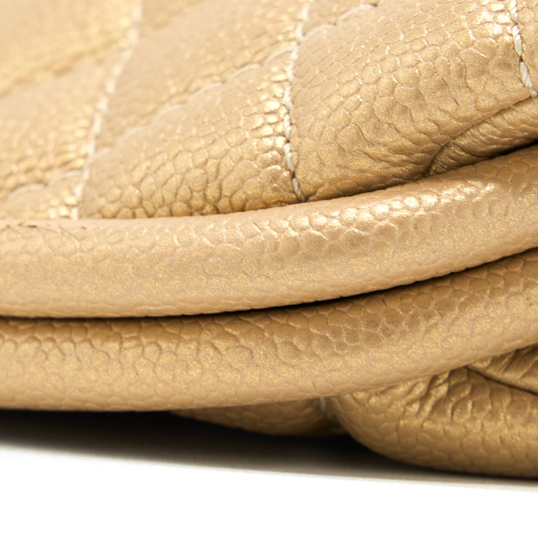CHANEL TIMELESS CLUTCH CAVIAR GOLD BRUSHED GHW