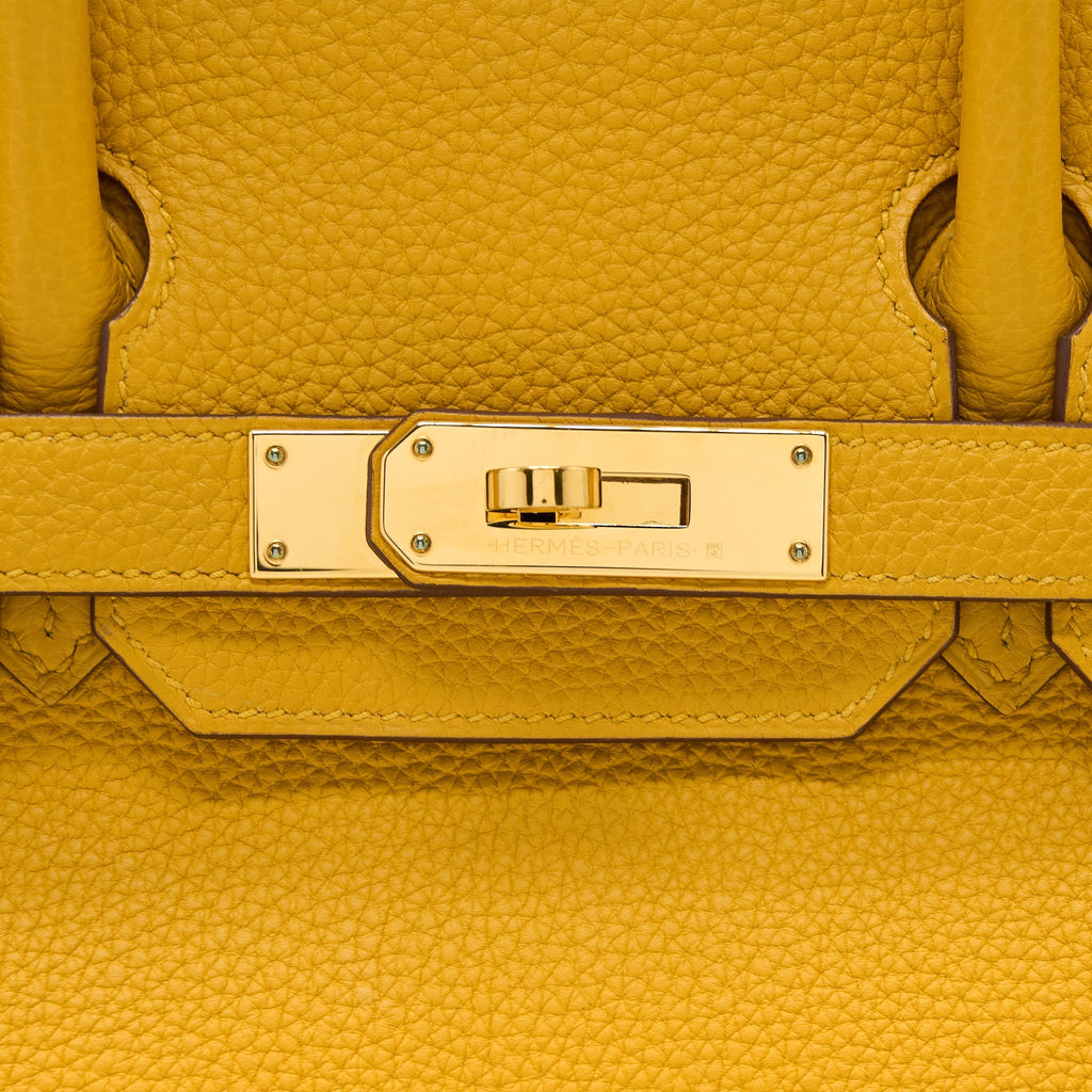 HERMES BIRKIN 30 TOGO 9D JAUNE AMBER GHW