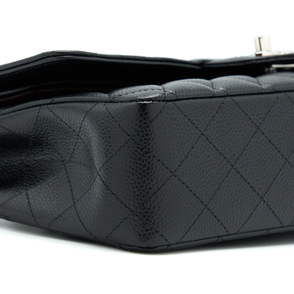 CHANEL CLASSIC DOUBLE FLAP BAG CAVIAR BLACK SHW