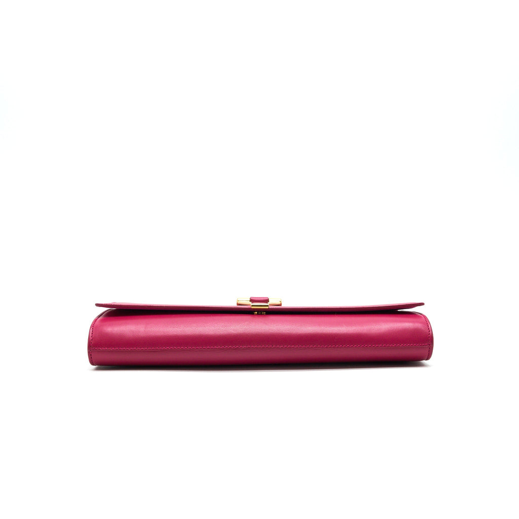 SAINT LAURENT YSL CLUTCH IN FUCHSIA