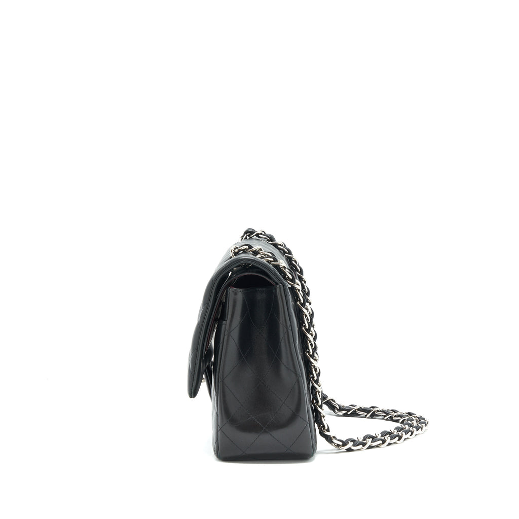 CHANEL CLASSIC JUMBO DOUBLE FLAP BAG LAMBSKIN BLACK SHW