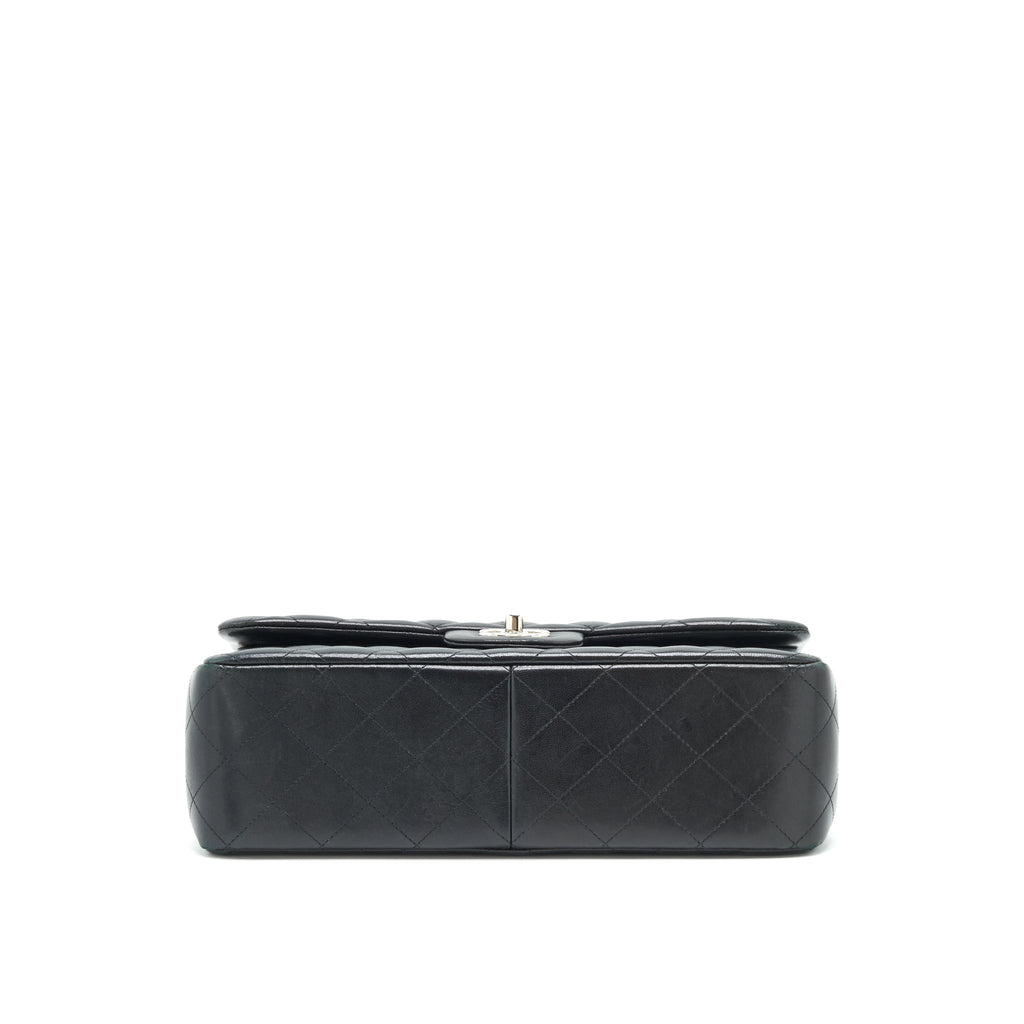CHANEL CLASSIC JUMBO DOUBLE FLAP BAG LAMBSKIN BLACK SHW
