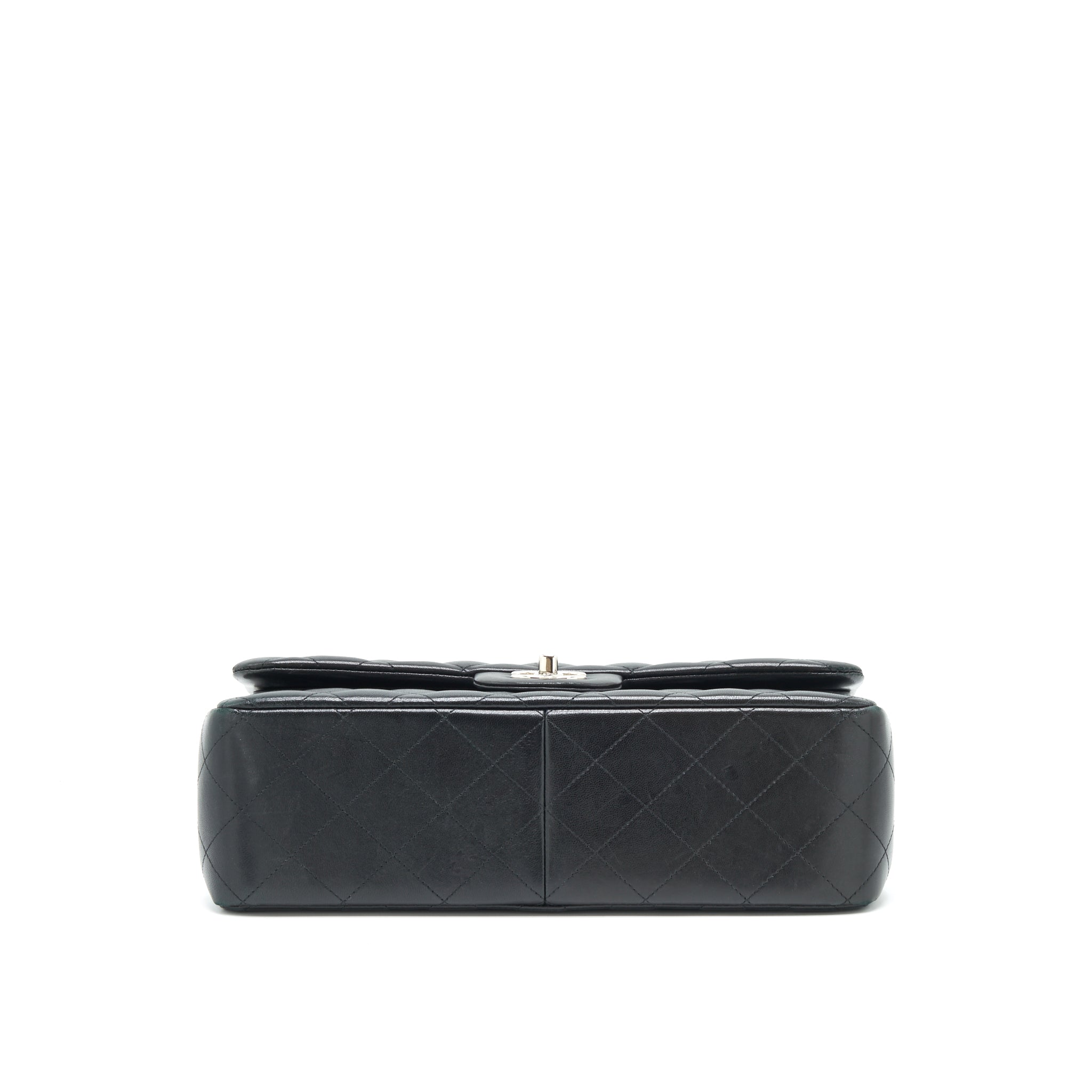 CHANEL CLASSIC JUMBO DOUBLE FLAP BAG LAMBSKIN BLACK SHW