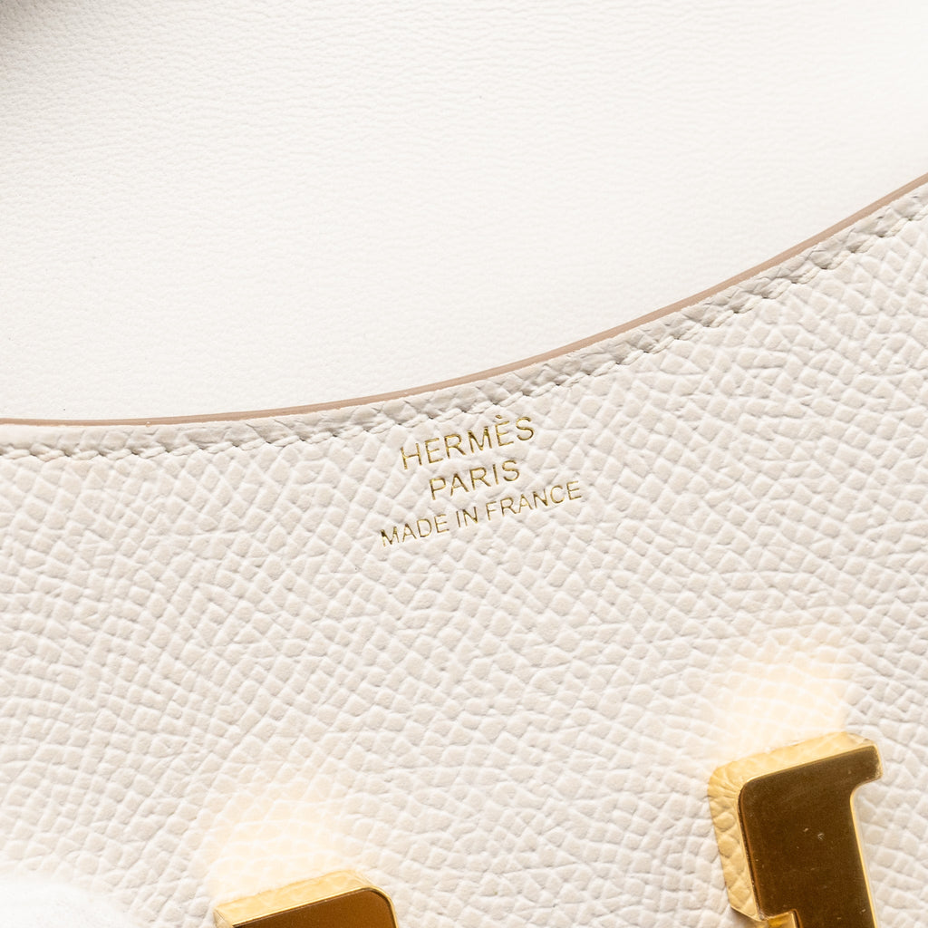 HERMES CONSTANCE SLIM EPSOM GRIS PALE GHW