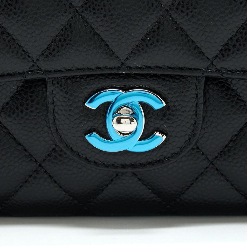CHANEL CLASSIC DOUBLE FLAP BAG CAVIAR BLACK SHW