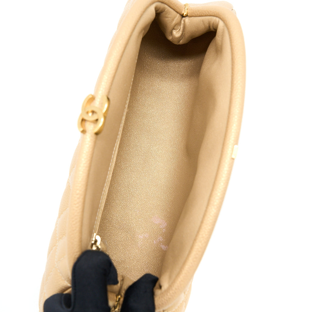 CHANEL TIMELESS CLUTCH CAVIAR GOLD BRUSHED GHW