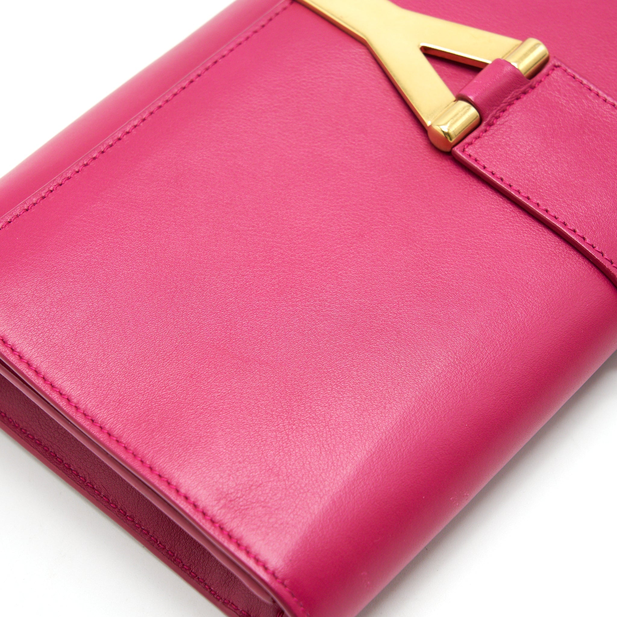 SAINT LAURENT YSL CLUTCH IN FUCHSIA
