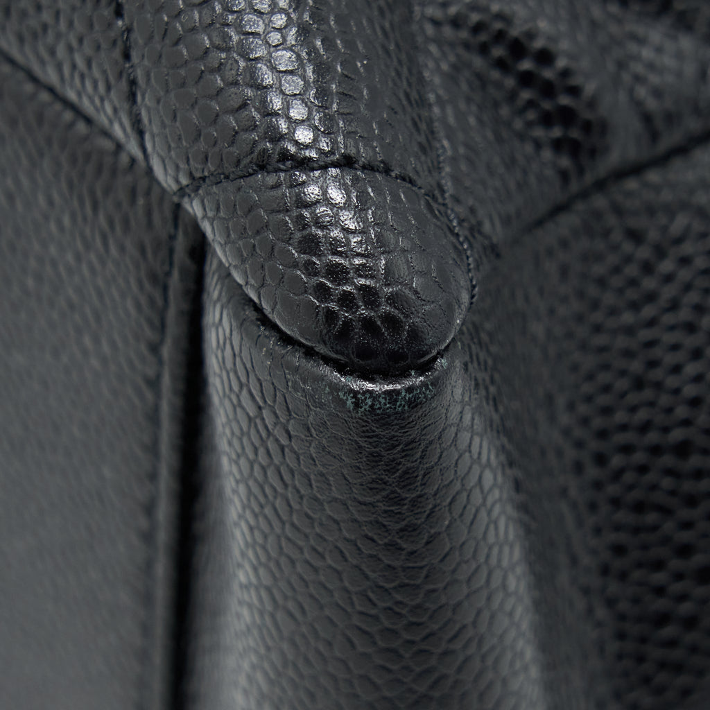 CHANEL GRAND SHOPPING TOTE BAG CAVIAR BLACK SHW