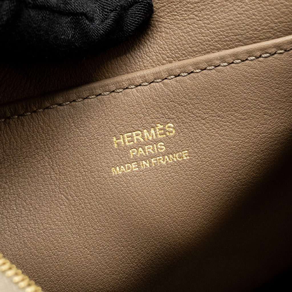 HERMES MINI LINDY GRIZZLY/SWIFT GRIS CAILLOU/ETOUPE GHW