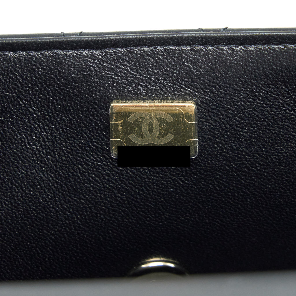 CHANEL MINI RECTANGULAR FLAP BAG LAMBSKIN BLACK LGHW (MICROCHIP)