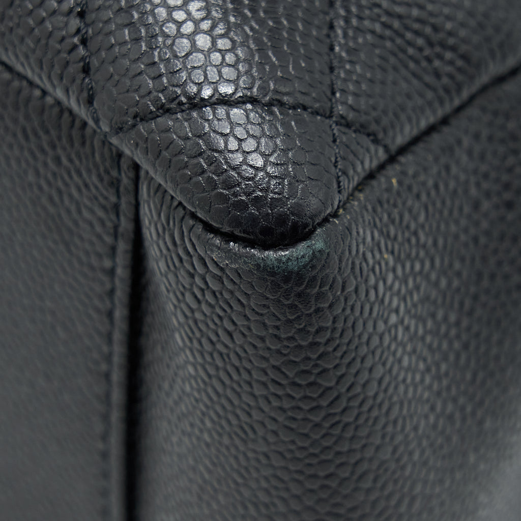 CHANEL GRAND SHOPPING TOTE BAG CAVIAR BLACK SHW
