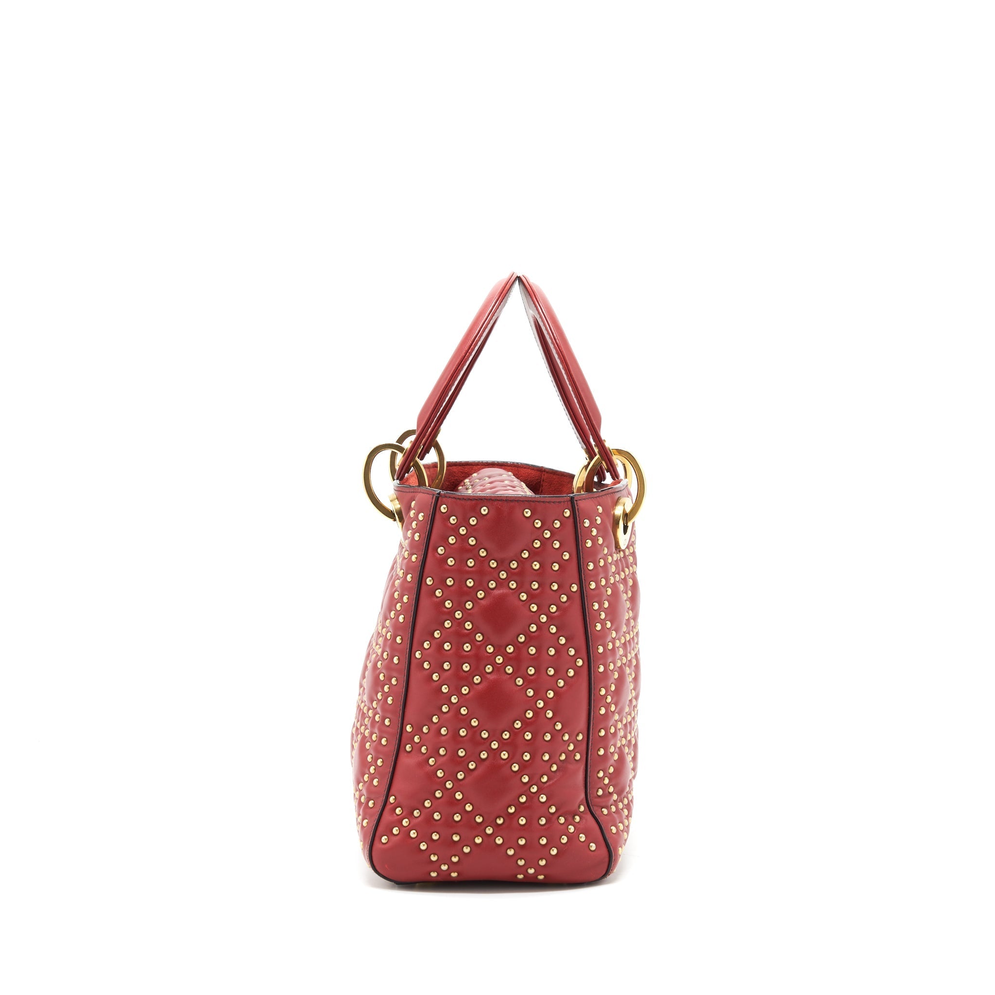 DIOR STUDDED LADY DIOR RED GHW