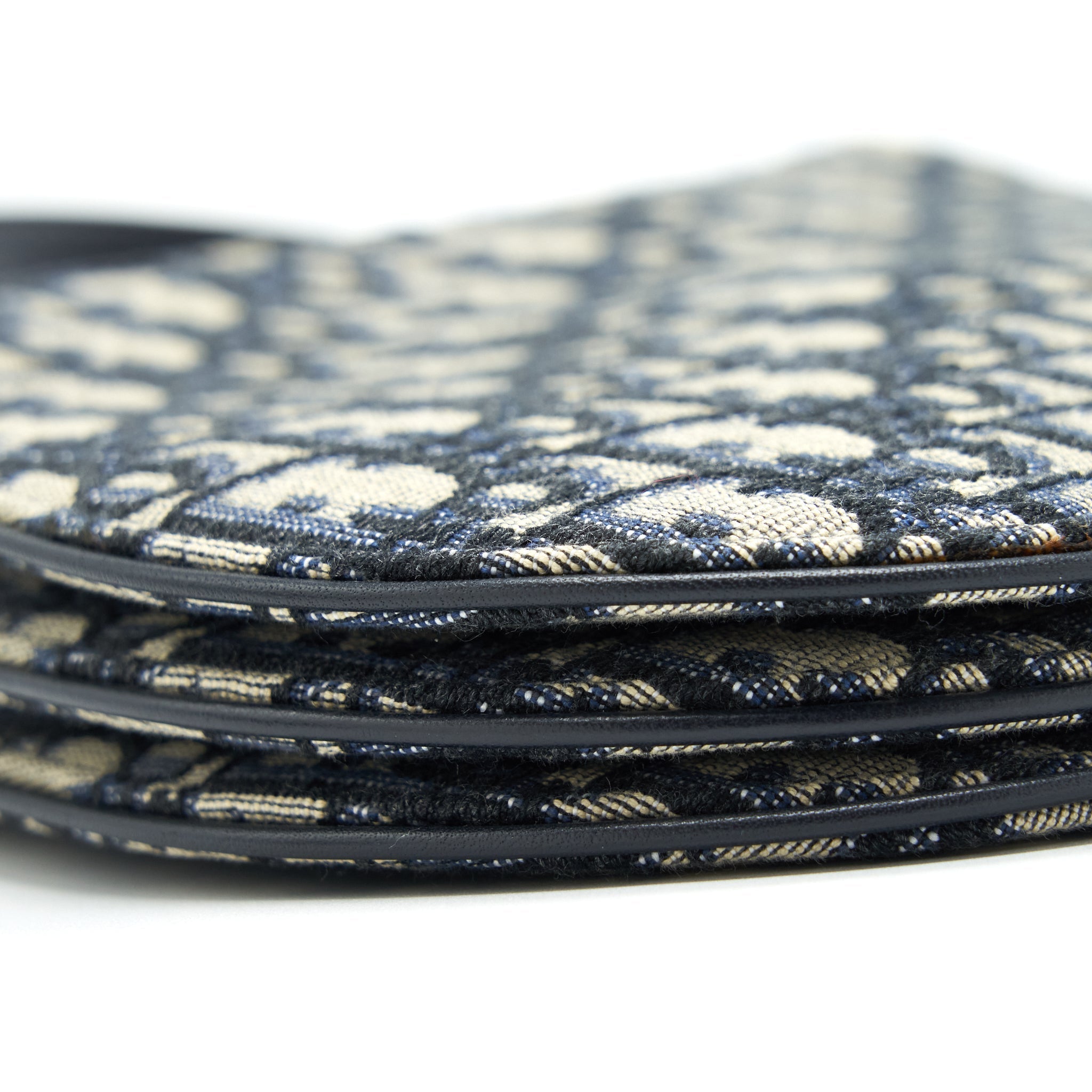 DIOR SADDLE POUCH BLUE OBLIQUE CANVAS GHW