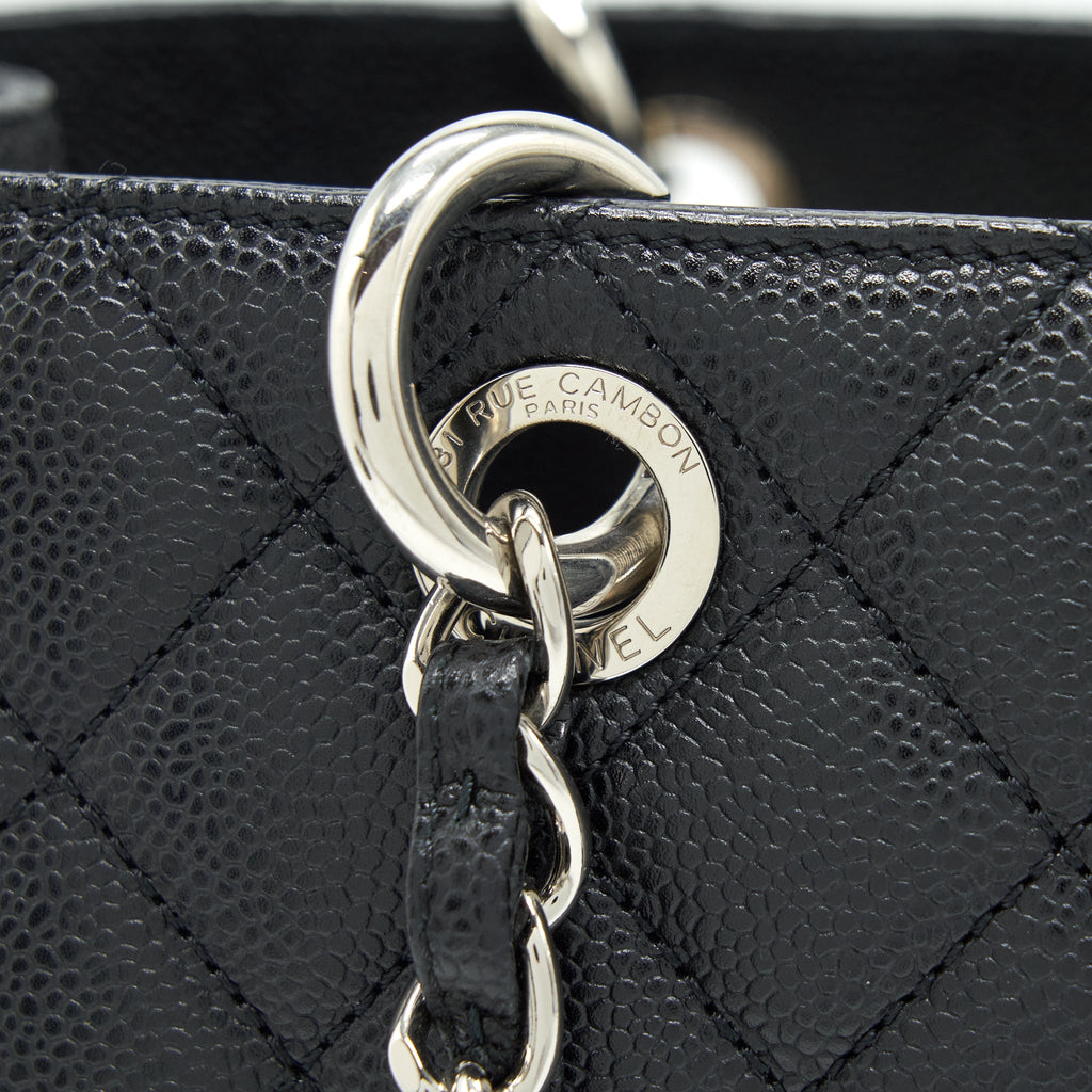 CHANEL GRAND SHOPPING TOTE BAG CAVIAR BLACK SHW