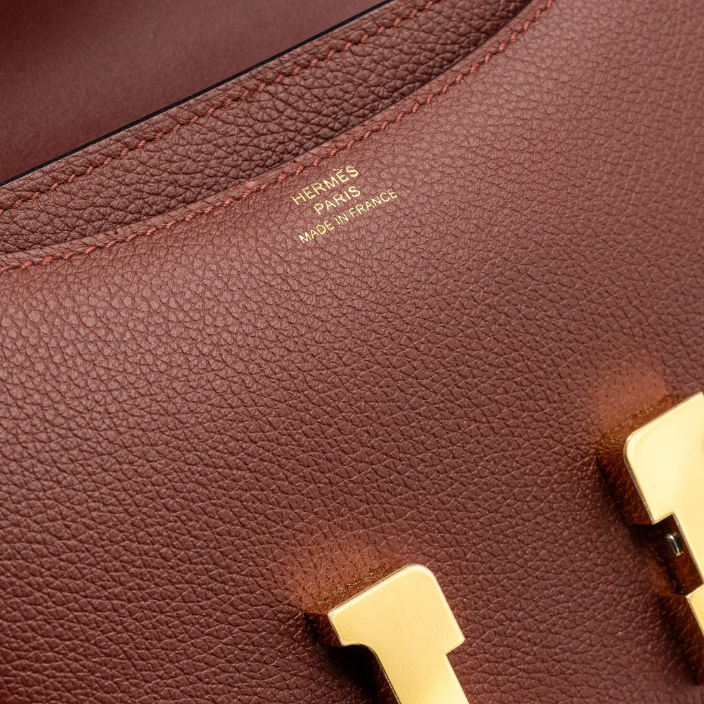 HERMES MINI CONSTANCE EVERCOLOUR ROUGE H GHW