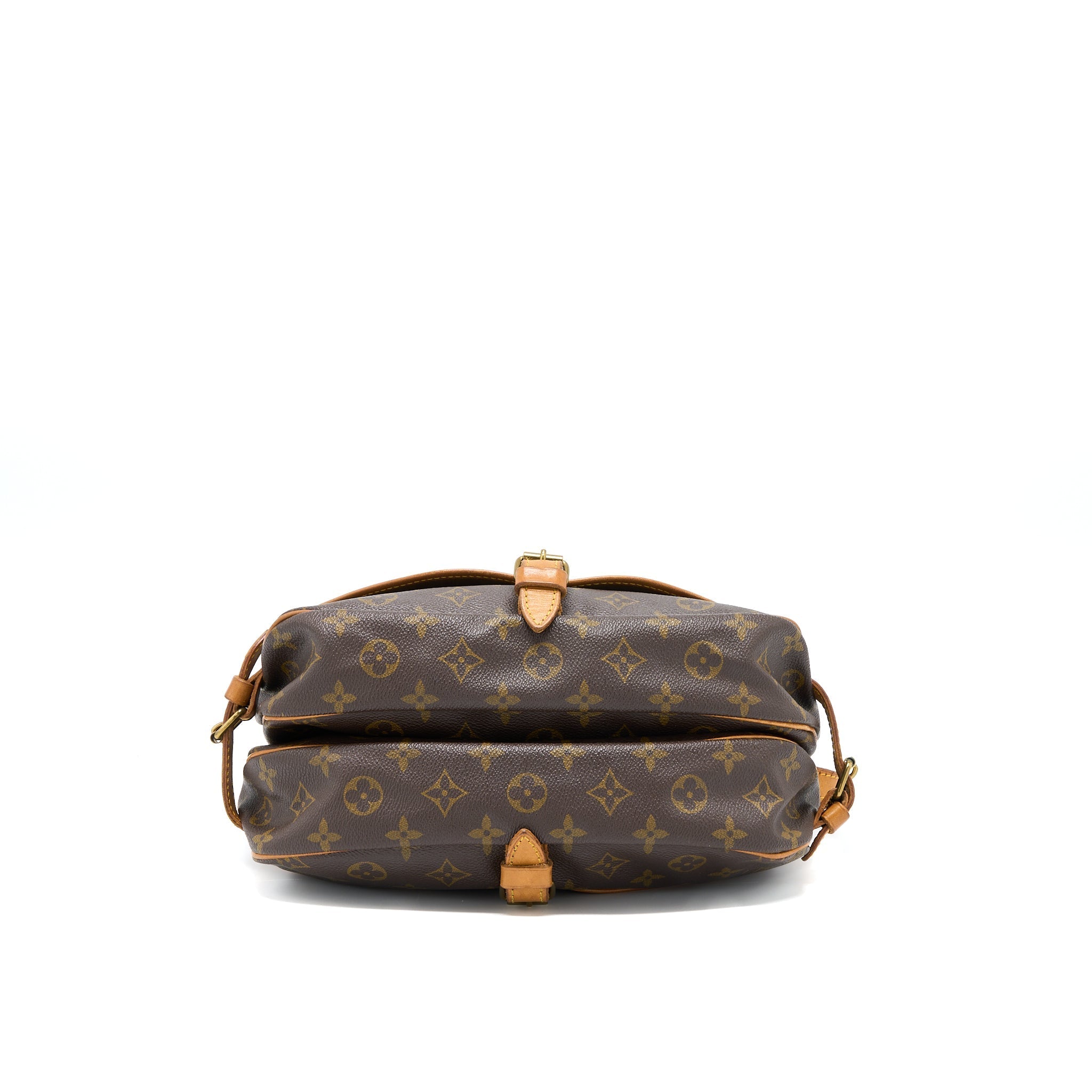 LOUIS VUITTON VINTAGE SAUMUR CLOTH CROSSBODY BAG MONOGRAM CANVAS GHW