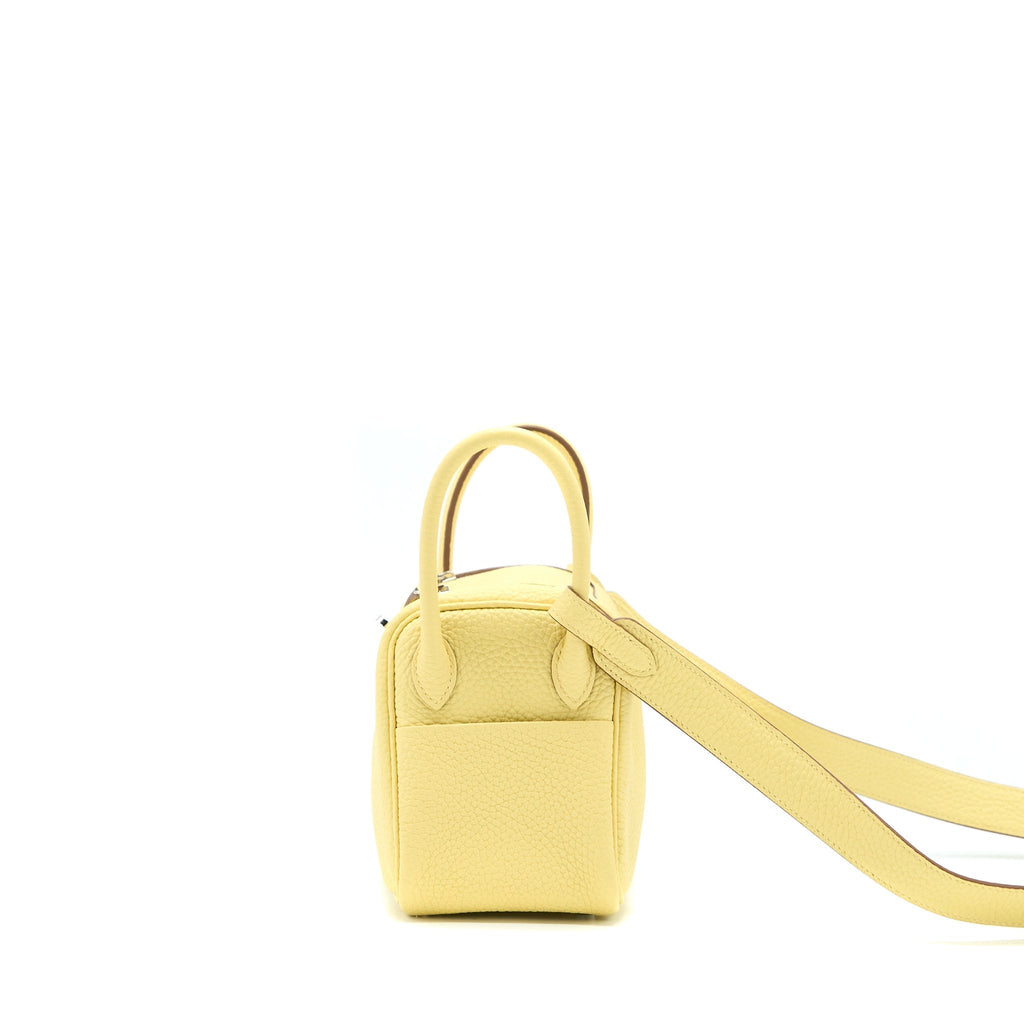 HERMES MINI LINDY CLEMENCE 1Z JAUNE POUSSIN SHW