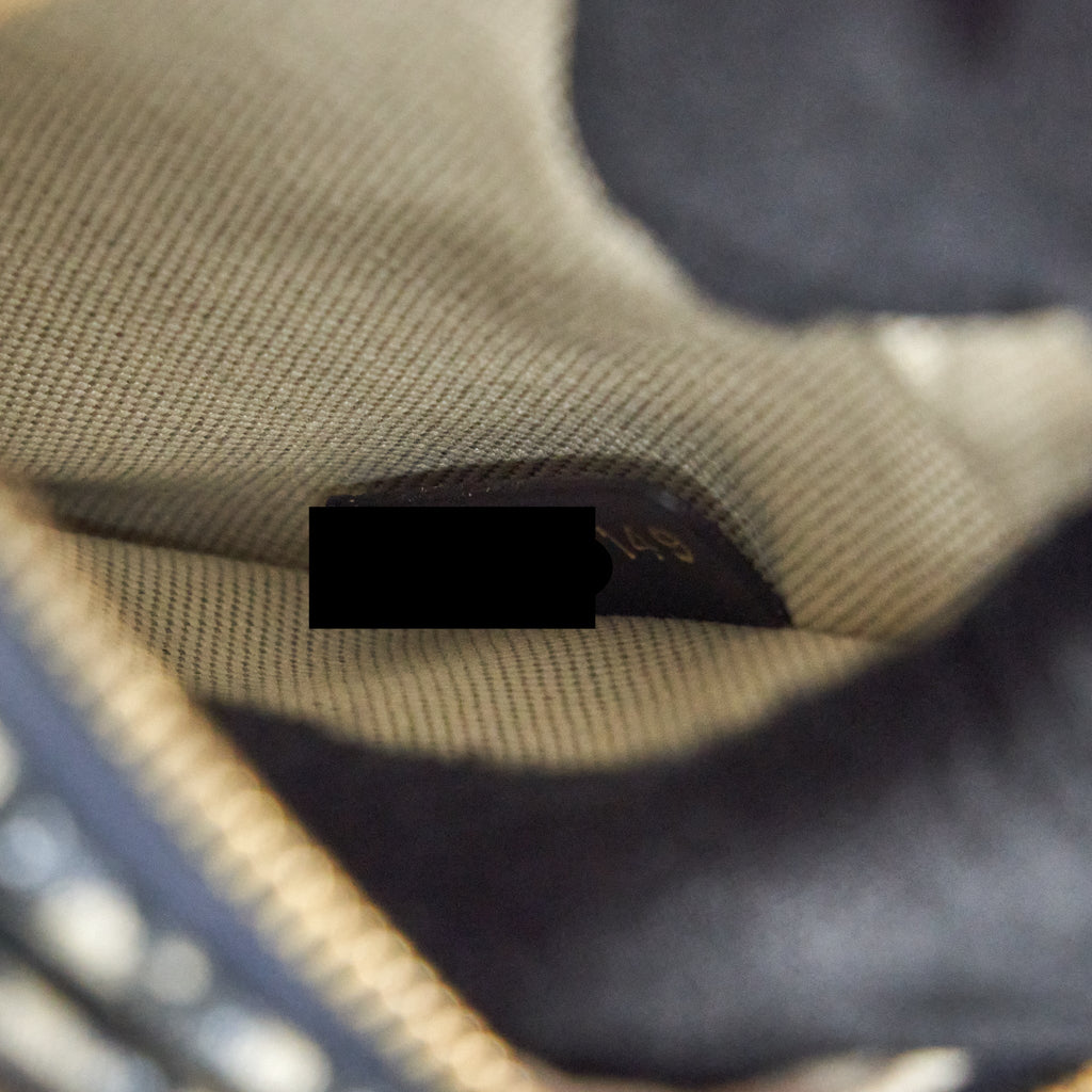 DIOR SADDLE POUCH BLUE OBLIQUE CANVAS GHW