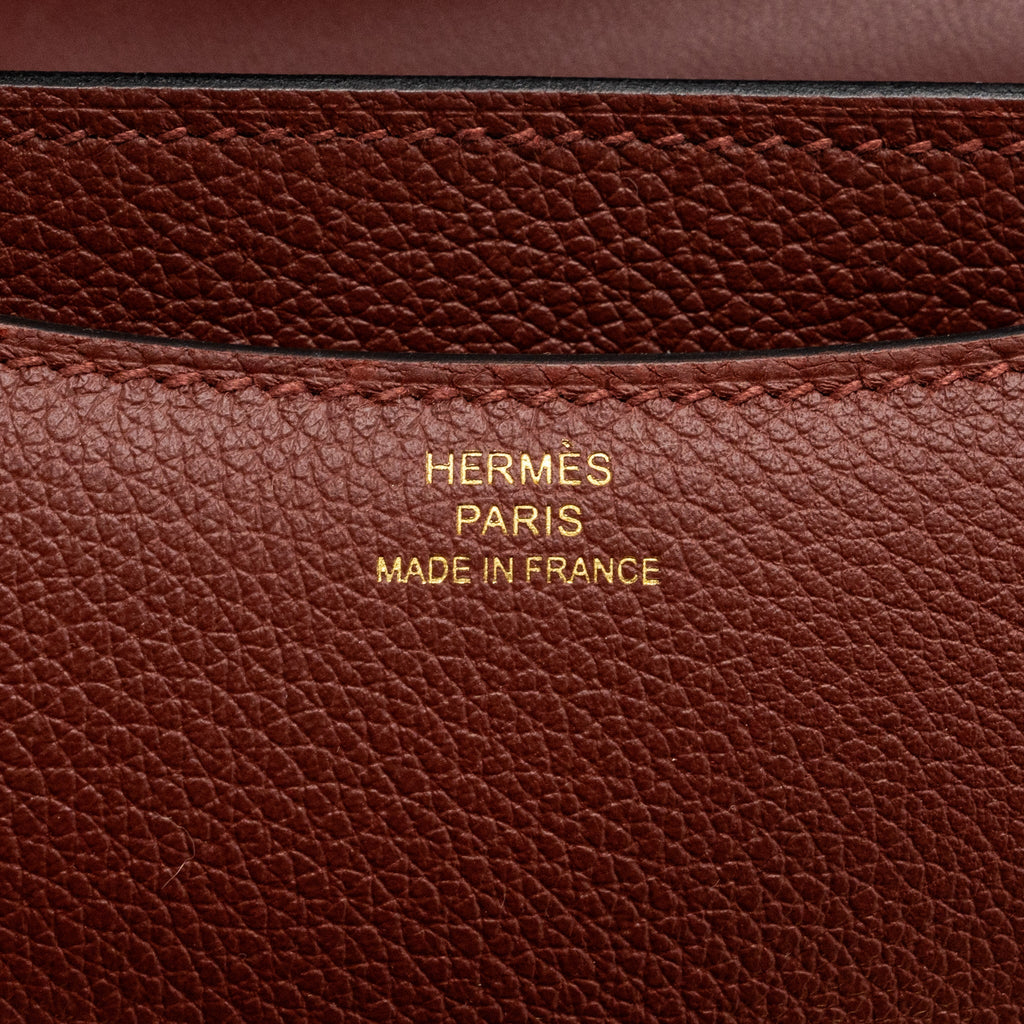HERMES MINI CONSTANCE EVERCOLOUR ROUGE H GHW