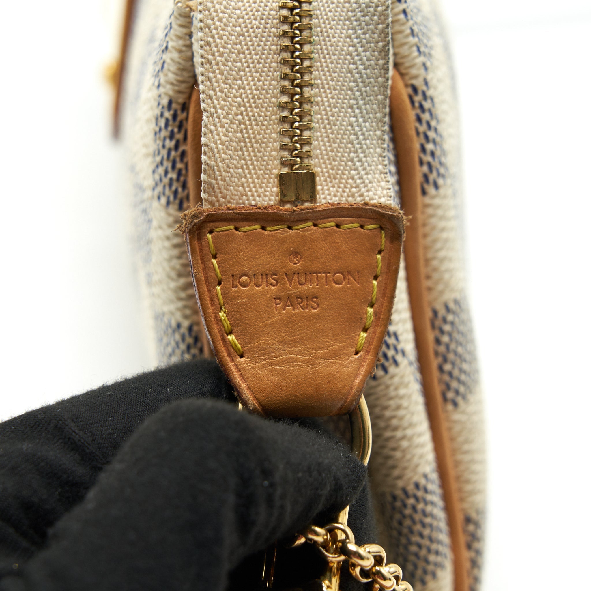 LOUIS VUITTON EVA CROSSBODY BAG IN DAMIER AZUR