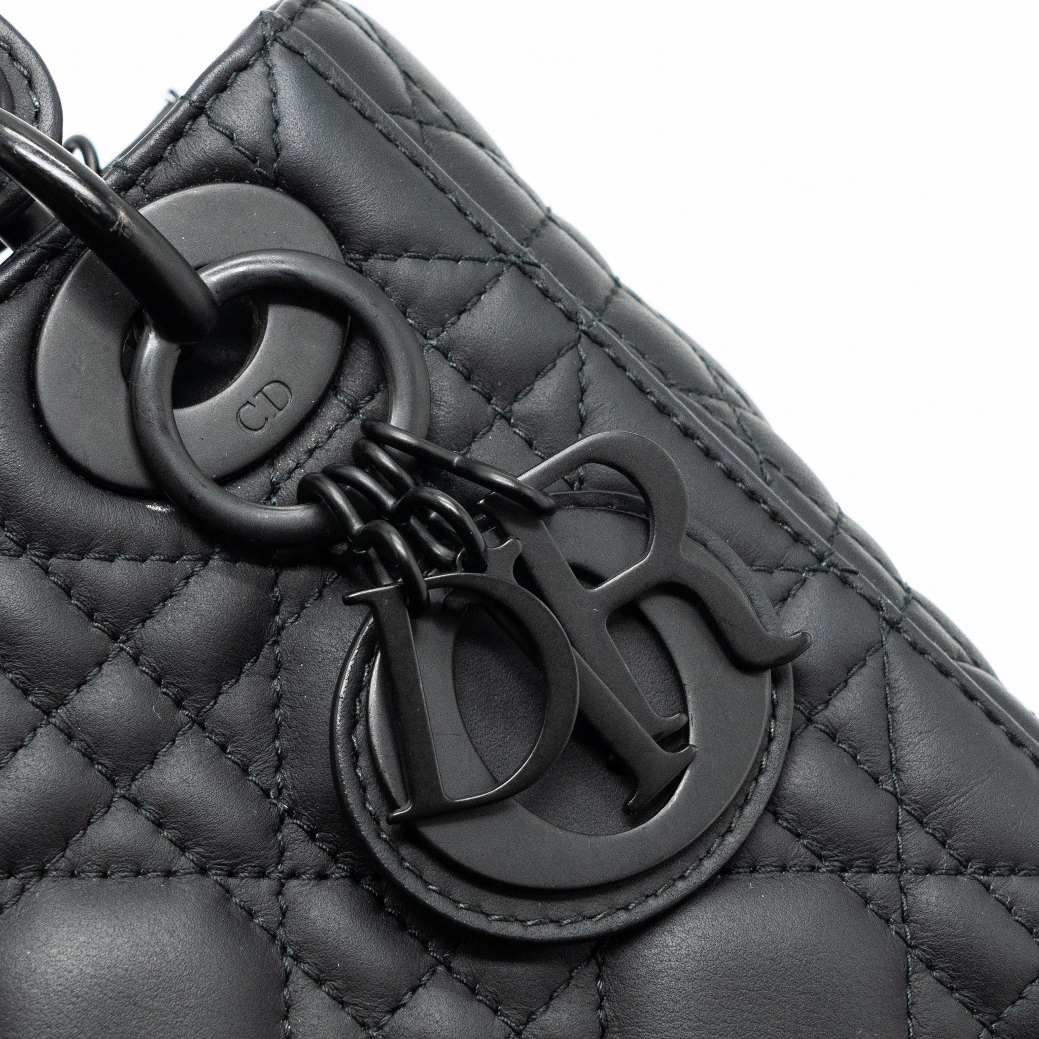 DIOR MINI LADY DIOR CALFSKIN SO BLACK