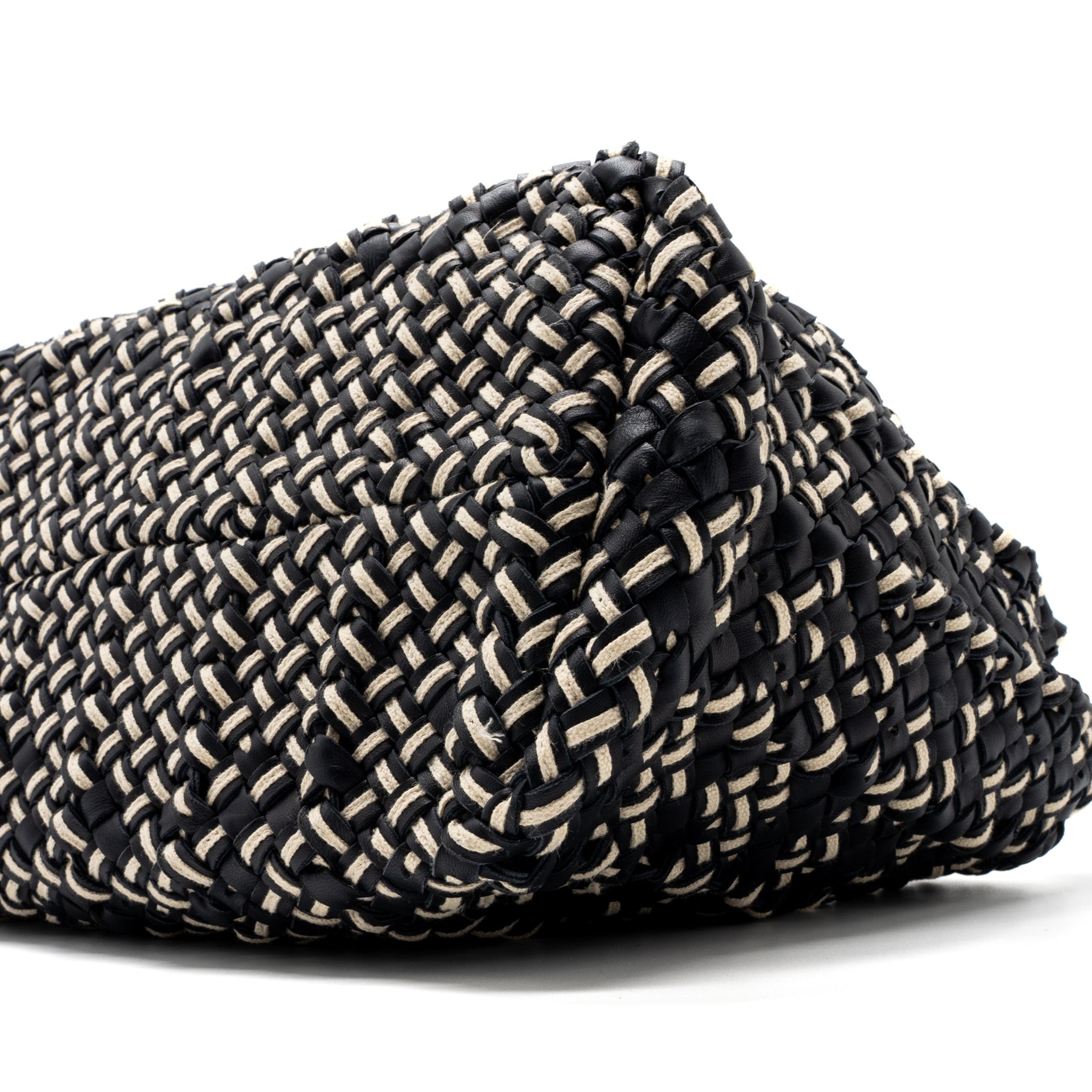 BOTTEGA VENETA TOTE BAG LEATHER DARK BLUE MULTICOLOUR BLACK HARDWARE