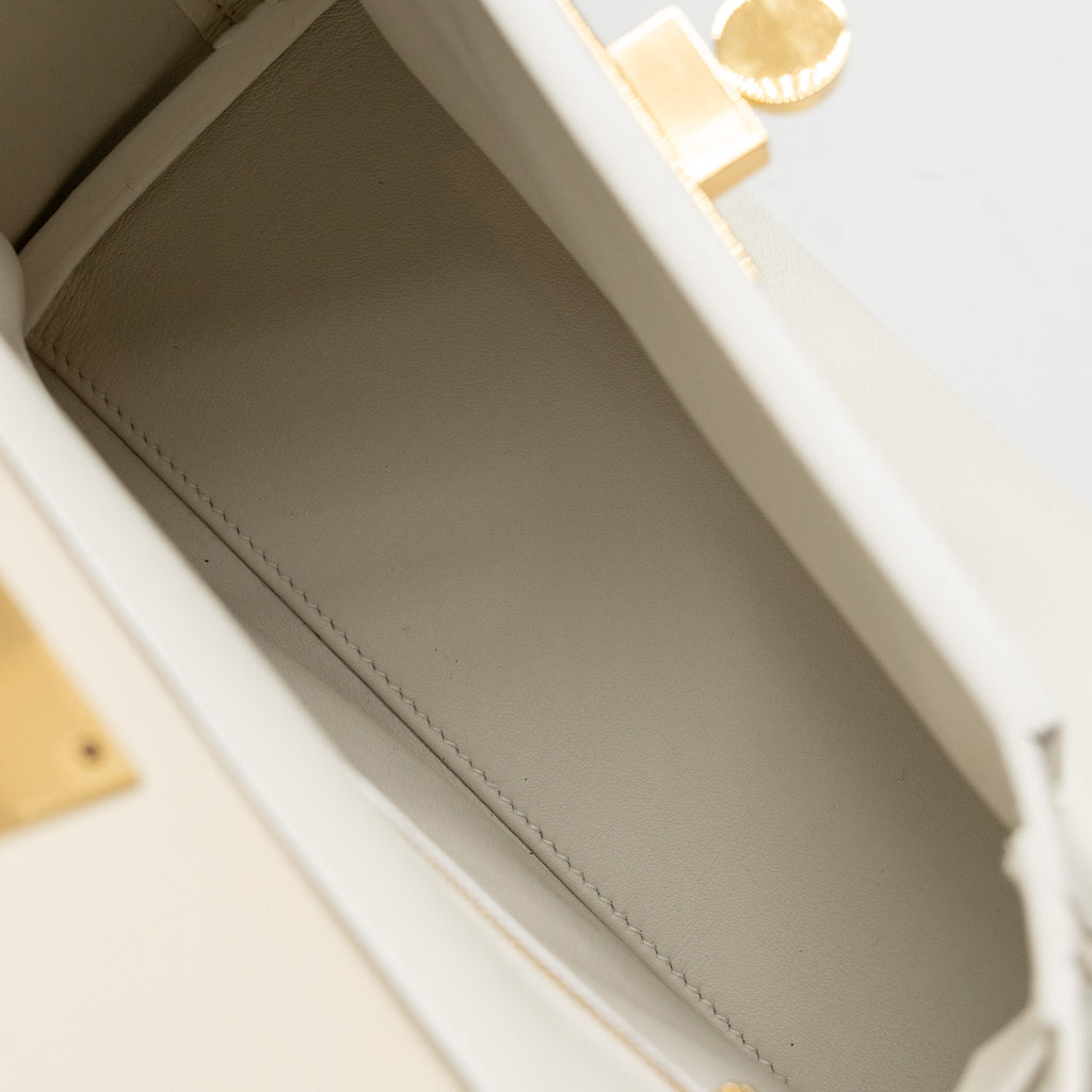HERMES MINI 2424 24/24-21 BAG EVERCOLOR/SWIFT BLANC/NATA GHW