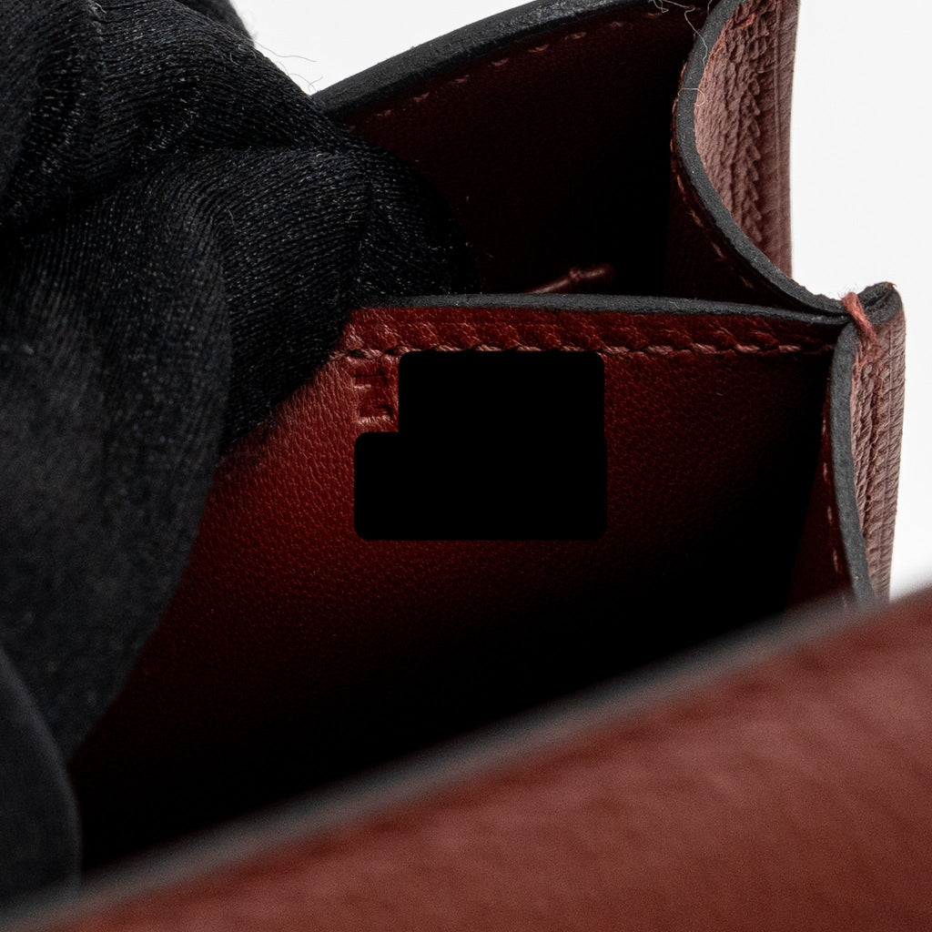 HERMES MINI CONSTANCE EVERCOLOUR ROUGE H GHW