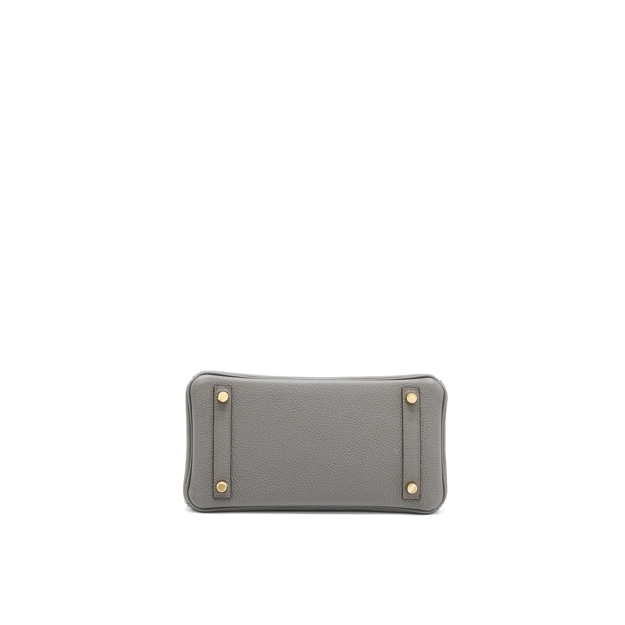 HERMES BIRKIN 25 TOGO 8F GRIS ETAIN GHW