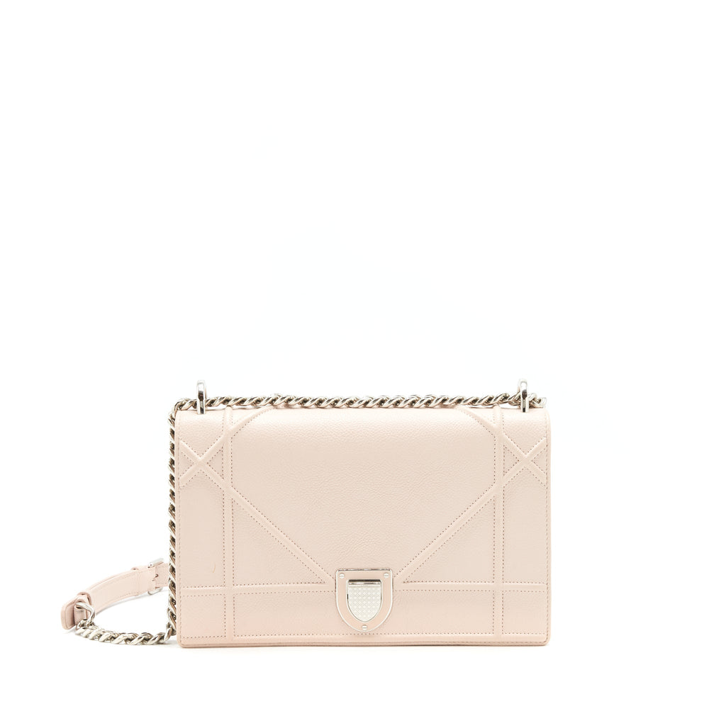 DIOR MEDIUM DIORAMA BAG GRAINED CALFSKIN LIGHT PINK SHW