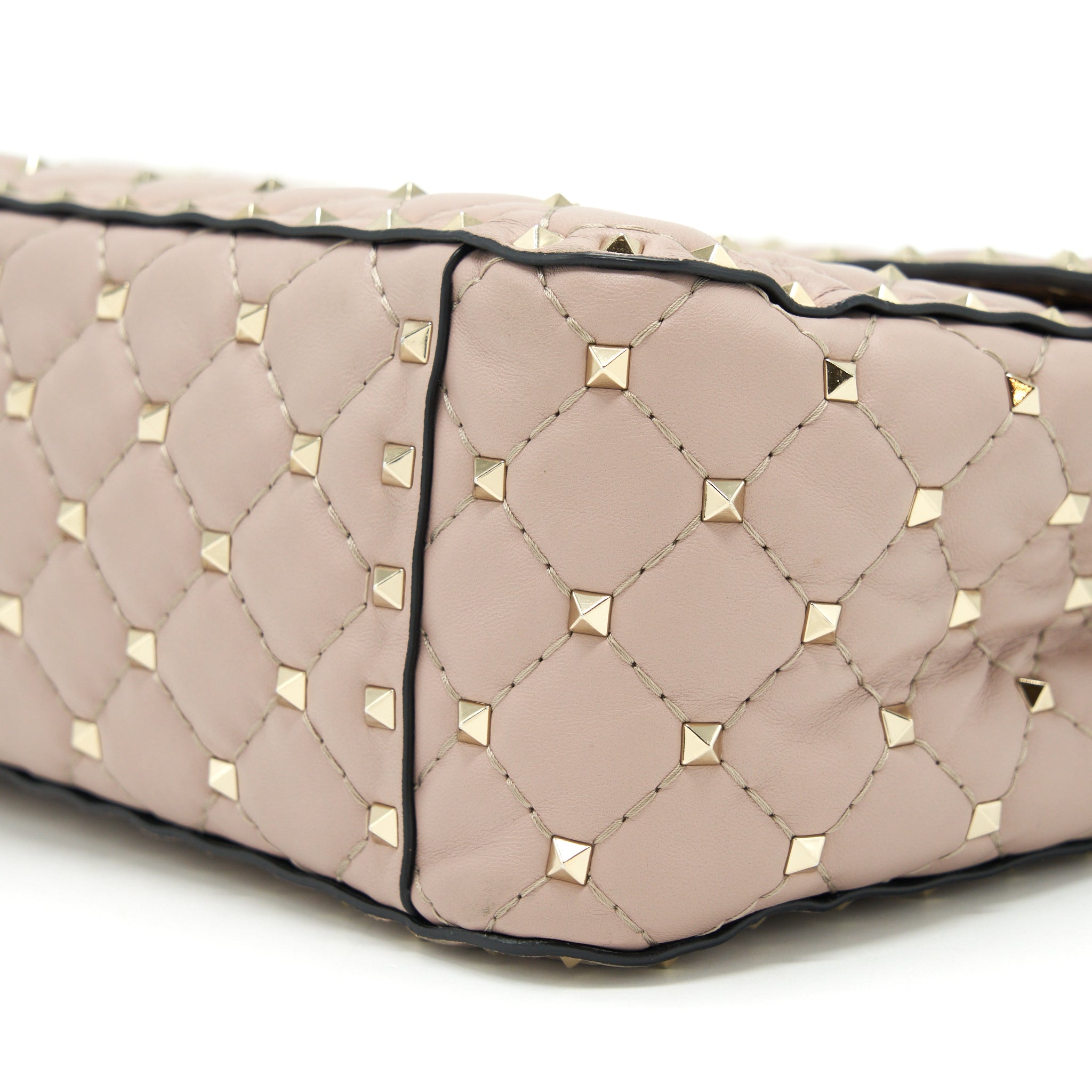 VALENTINO ROCKSTUD SPIKE NAPPA LEATHER CROSSBODY BAGS POUDRE
