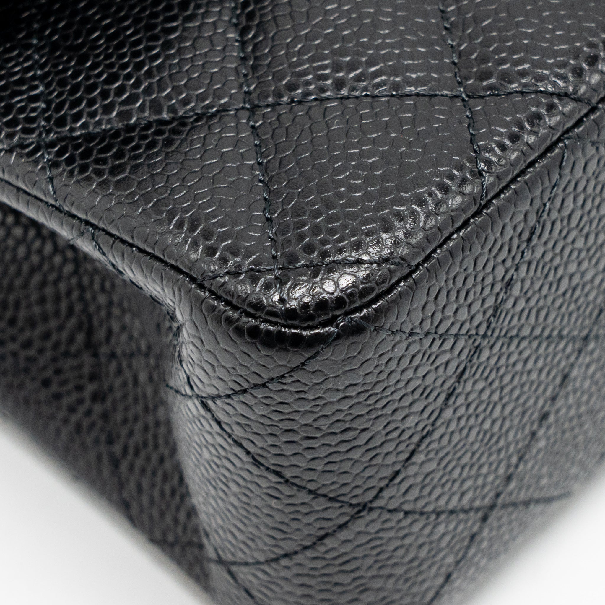 CHANEL SMALL CLASSIC DOUBLE FLAP BAG CAVIAR BLACK SHW