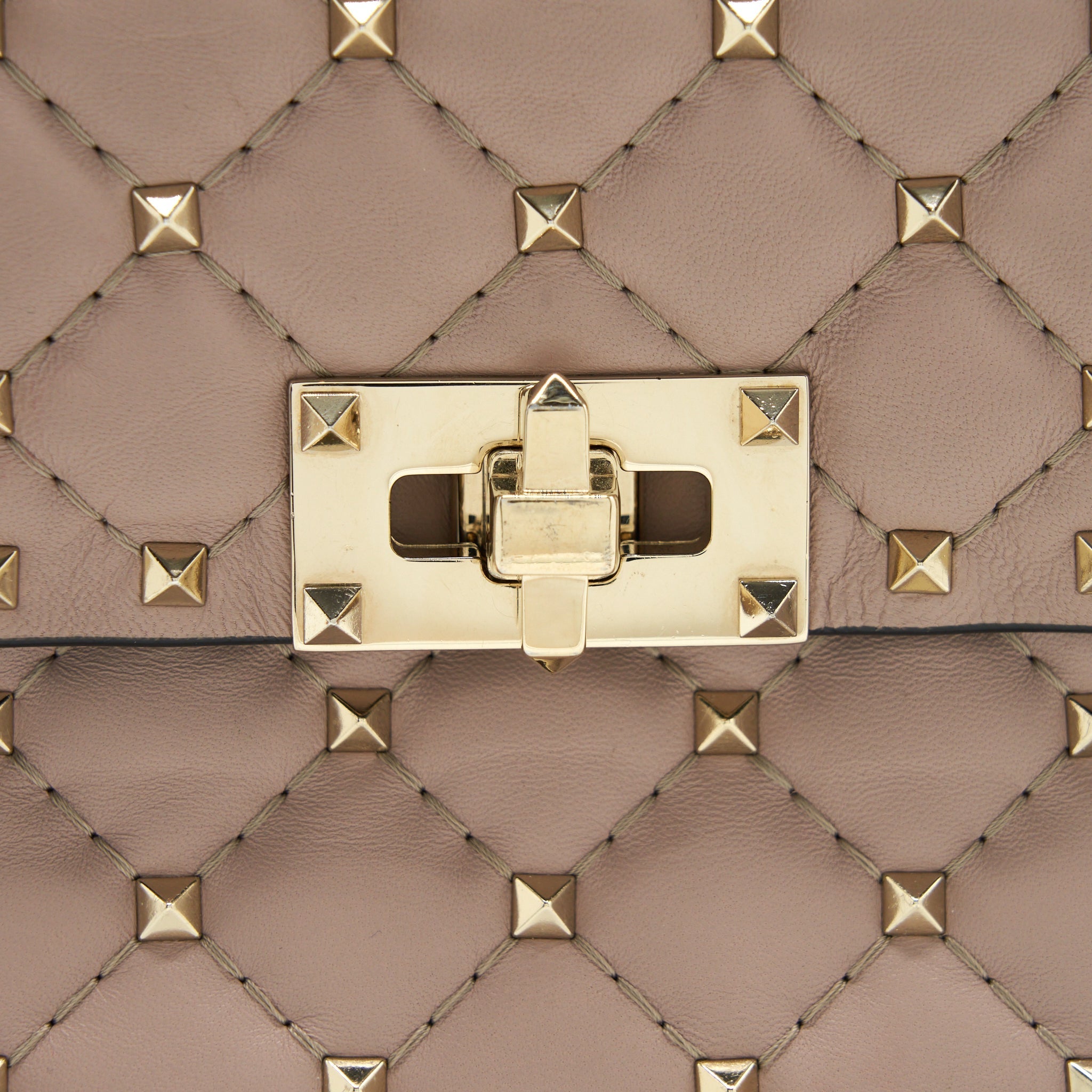 VALENTINO ROCKSTUD SPIKE NAPPA LEATHER CROSSBODY BAGS POUDRE