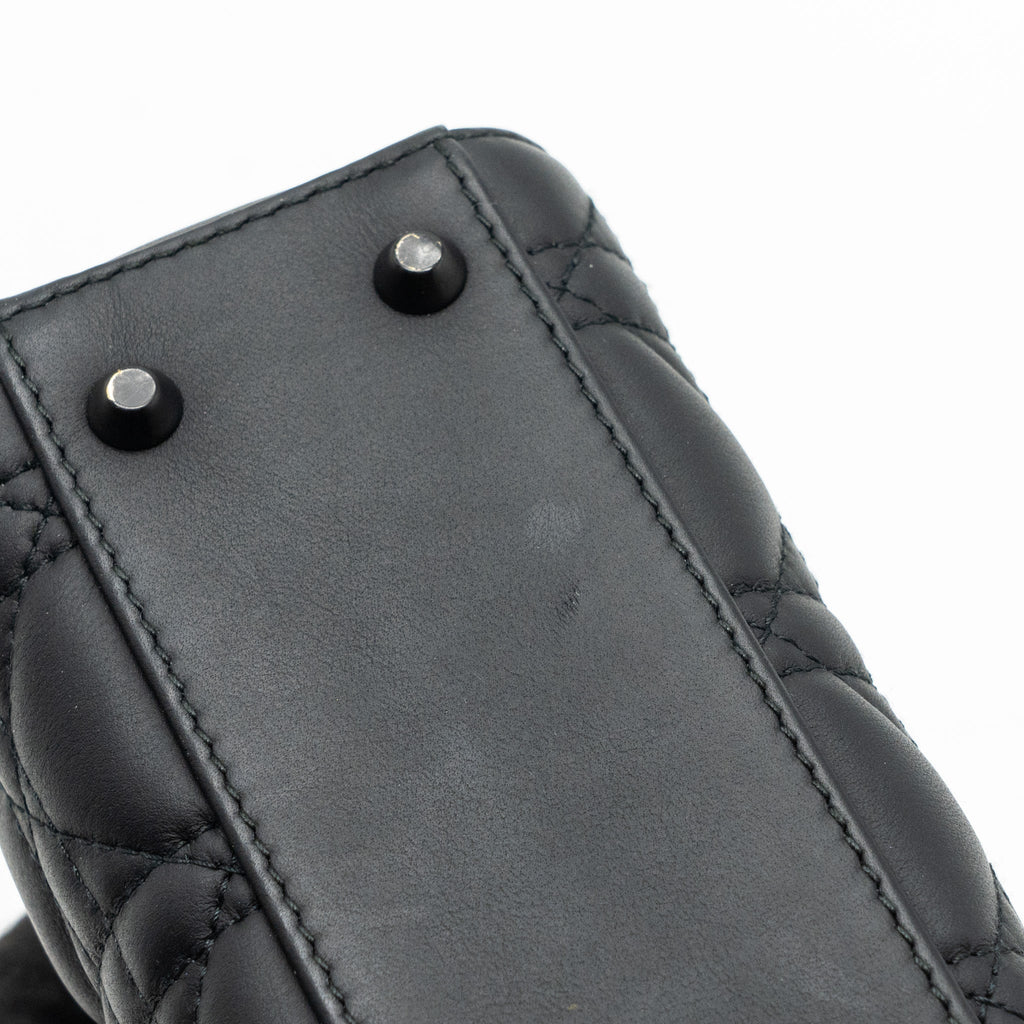 DIOR MINI LADY DIOR CALFSKIN SO BLACK